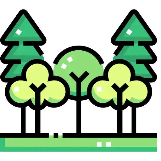 Central park with walking trails